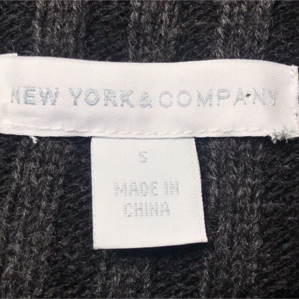 Vintage New York & Co. Black Knit Off The Shoulder Bodycon Sweater Dress / Small - Picture 5 of 5